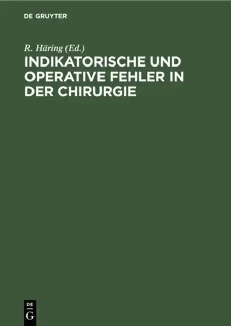 Cover of Indikatorische und operative Fehler in der Chirurgie