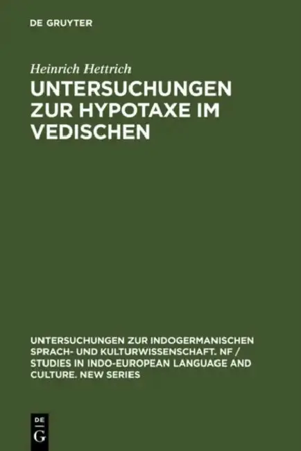 Cover of Untersuchungen zur Hypotaxe im Vedischen