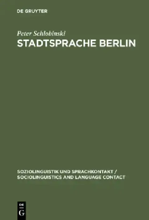 Cover of Stadtsprache Berlin
