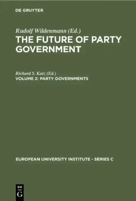 Cover of Party Governments
