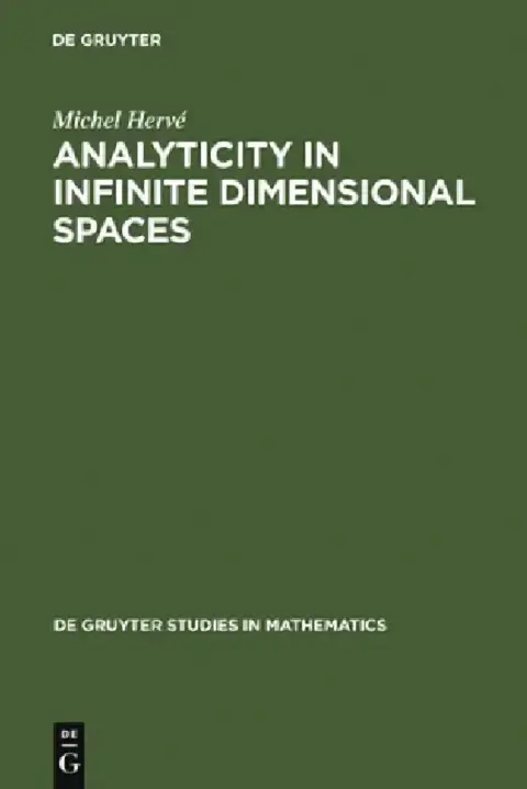 Cover of Analyticity in Infinite Dimensional Spaces