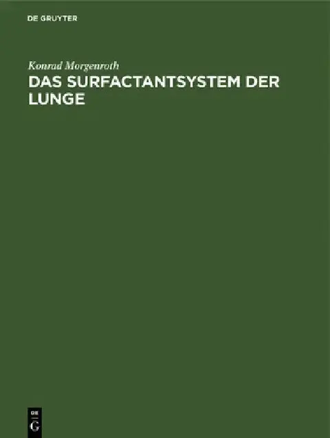 Cover of Das Surfactantsystem Der Lunge