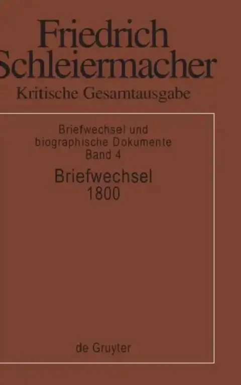 Cover of Briefwechsel 1800