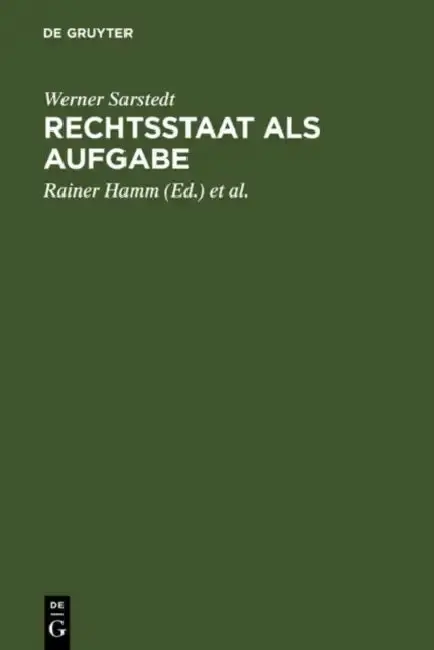 Cover of Rechtsstaat als Aufgabe