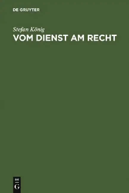 Cover of Vom Dienst am Recht