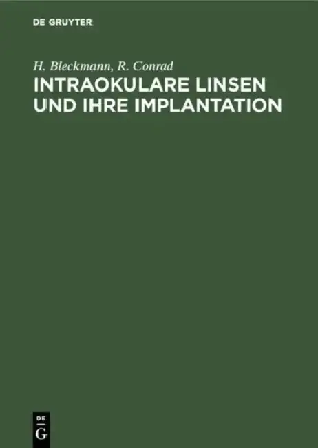 Cover of Intraokulare Linsen und ihre Implantation