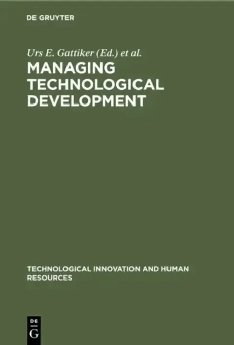 Cover of Managing Technological Development
