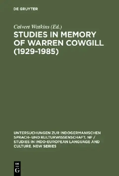 Cover of Studies in Memory of Warren Cowgill (1929-1985)