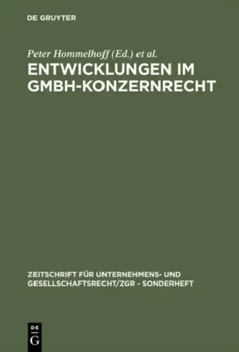 Cover of Entwicklungen im GmbH-Konzernrecht