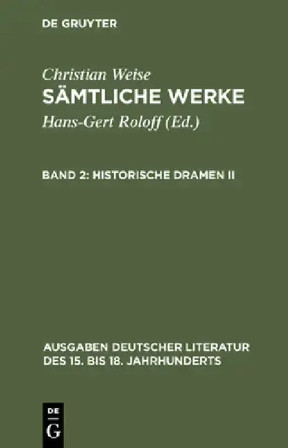 Cover of Sämtliche Werke, Band 2, Historische Dramen II