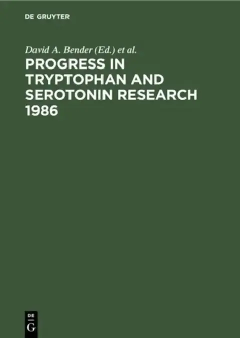 Cover of Progress in Tryptophan and Serotonin Research 1986