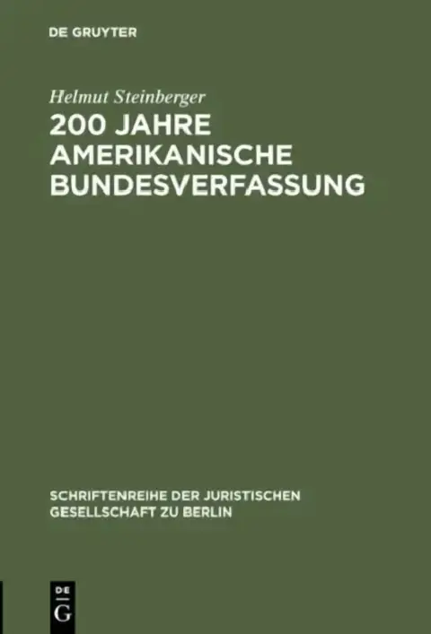 Cover of 200 Jahre amerikanische Bundesverfassung
