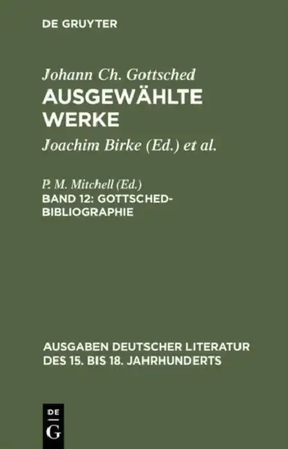 Cover of Ausgewählte Werke, Bd 12, Gottsched-Bibliographie