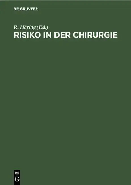 Cover of Risiko in der Chirurgie