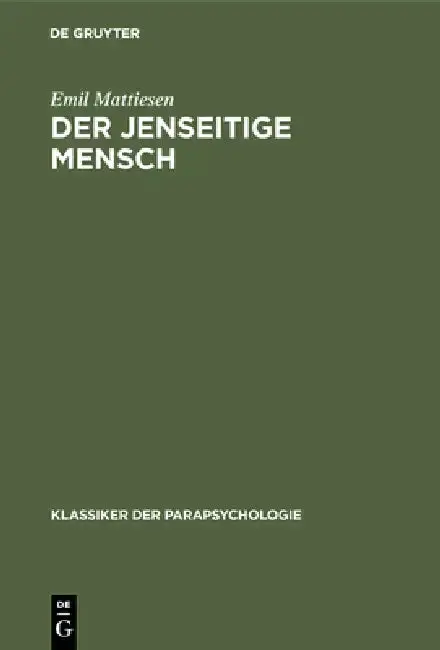 Cover of Der Jenseitige Mensch