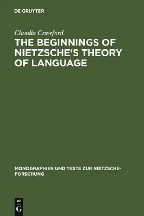 Cover of The Beginnings of Nietzsche's Theory of Language