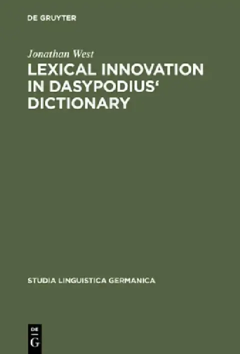 Cover of Lexical Innovation in Dasypodius' Dictionary