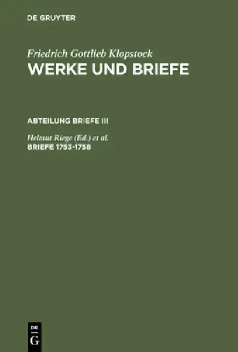 Cover of Briefe 1753-1758