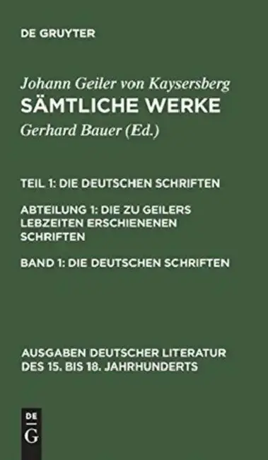 Cover of Sämtliche Werke, Band 1, Die deutschen Schriften