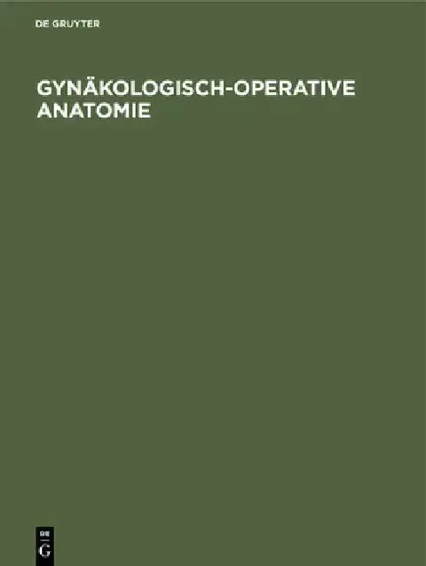 Cover of Gynäkologisch-operative Anatomie
