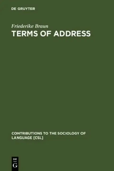 Cover of Terms of Address