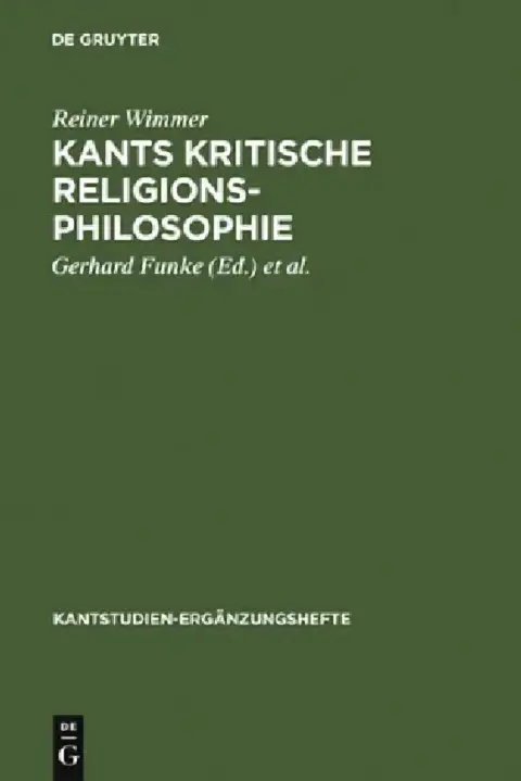 Cover of Kants kritische Religionsphilosophie