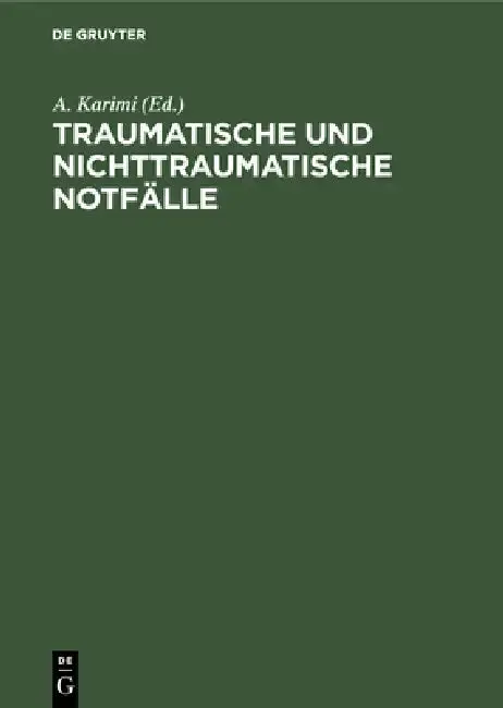 Cover of Traumatische und nichttraumatische Notfälle