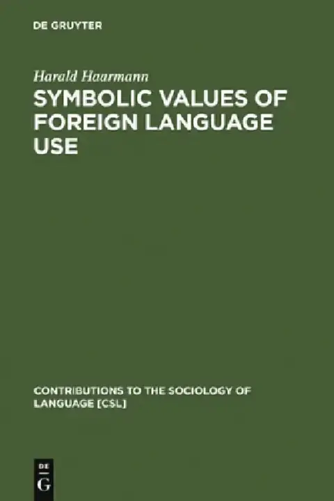 Cover of Symbolic Values of Foreign Language Use