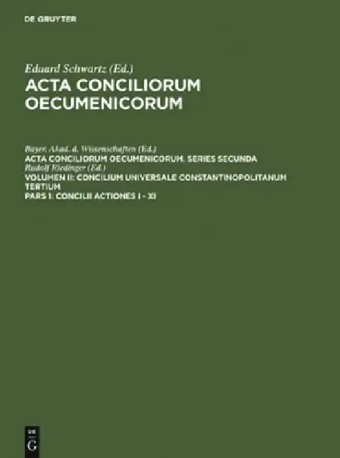 Cover of Concilii Actiones I - XI