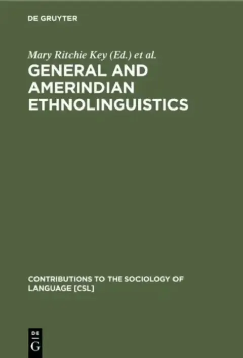 Cover of General and Amerindian Ethnolinguistics