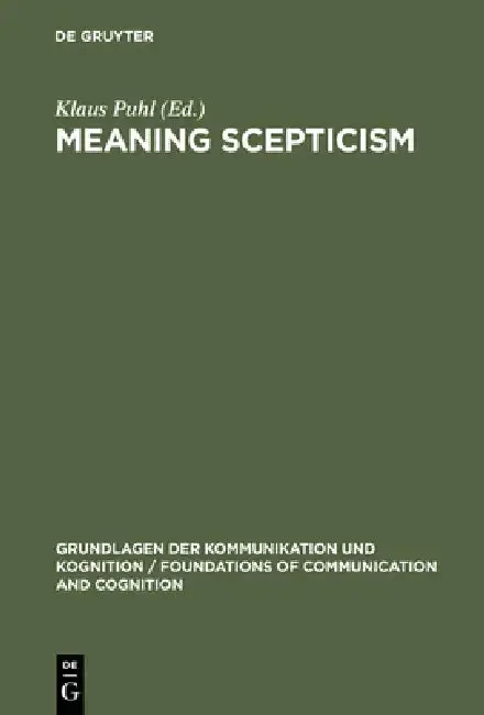 Cover of Meaning Scepticism