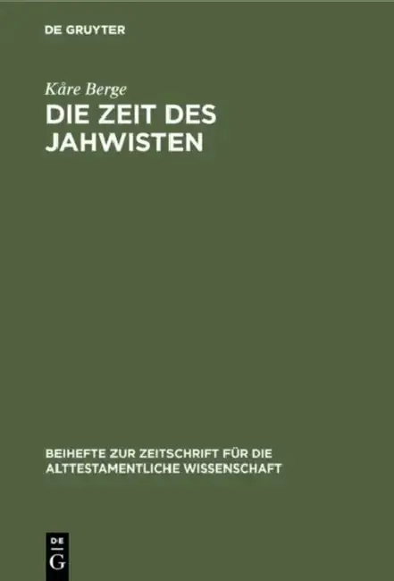 Cover of Die Zeit Des Jahwisten