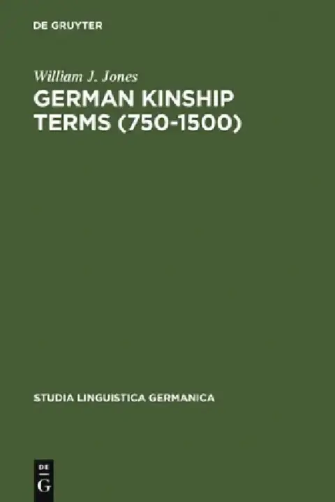 Cover of German Kinship Terms (750-1500)