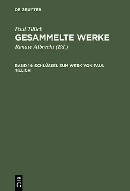 Cover of Gesammelte Werke, Band 14, Schlüssel Zum Werk Von Paul Tillich