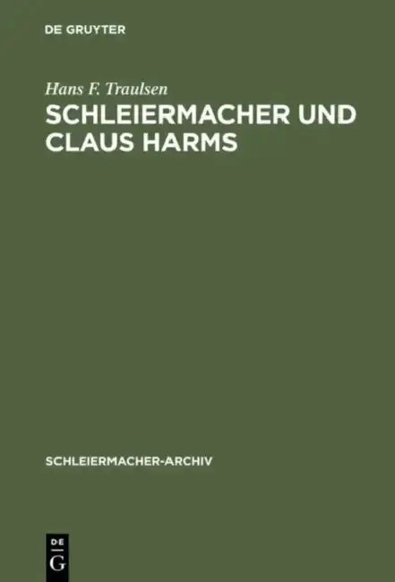 Cover of Schleiermacher Und Claus Harms