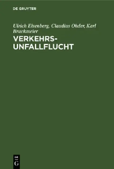 Cover of Verkehrsunfallflucht