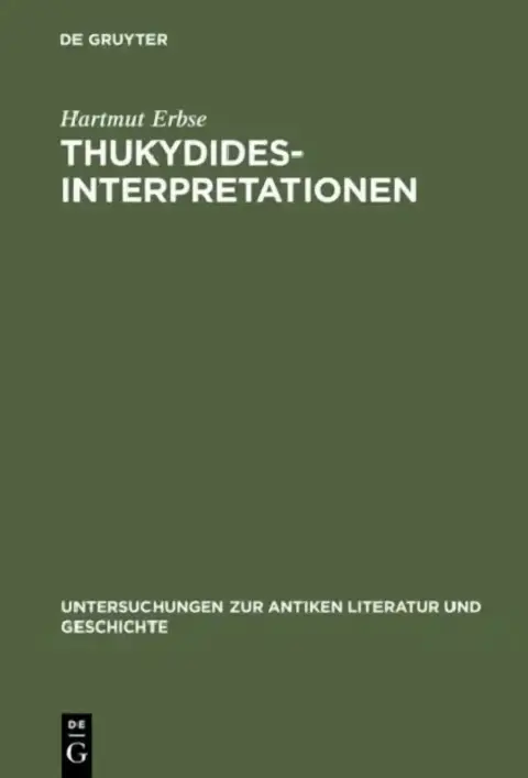 Cover of Thukydides-Interpretationen