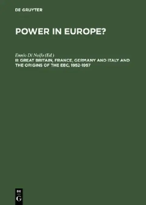 Cover of Great Britain, France, Germany and Italy and the Origins of the Eec, 1952-1957
