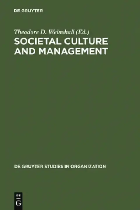Cover of Societal Culture and Management