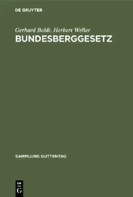 Cover of Bundesberggesetz