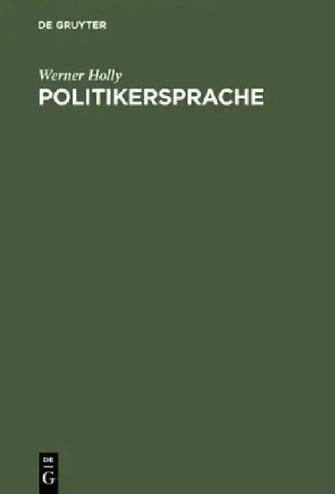 Cover of Politikersprache