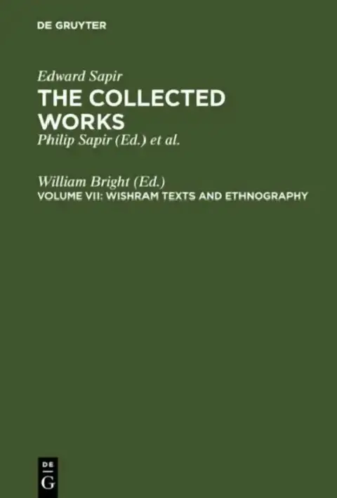 Cover of Wishram Texts & Ethnography