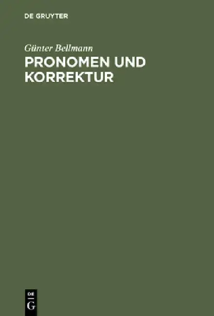 Cover of Pronomen und Korrektur