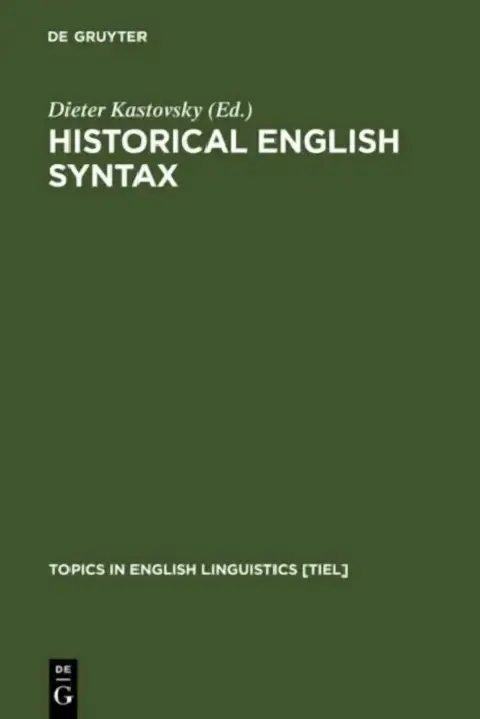 Cover of Historical English Syntax