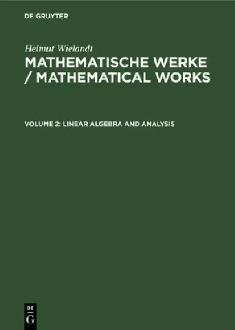 Cover of Linear Algebra and Analysis