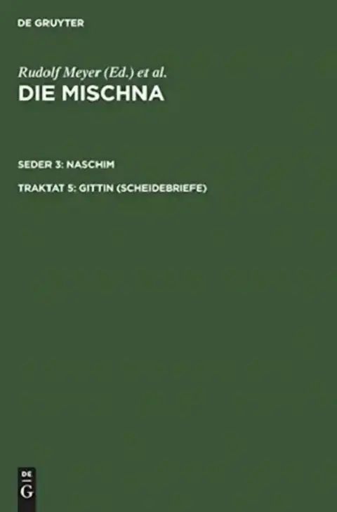 Cover of Gittin (Scheidebriefe)