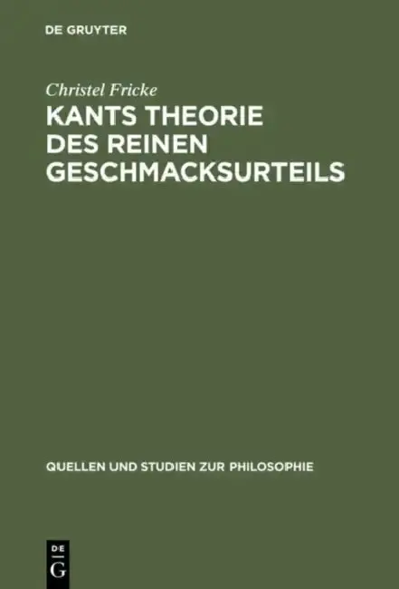 Cover of Kants Theorie des reinen Geschmacksurteils