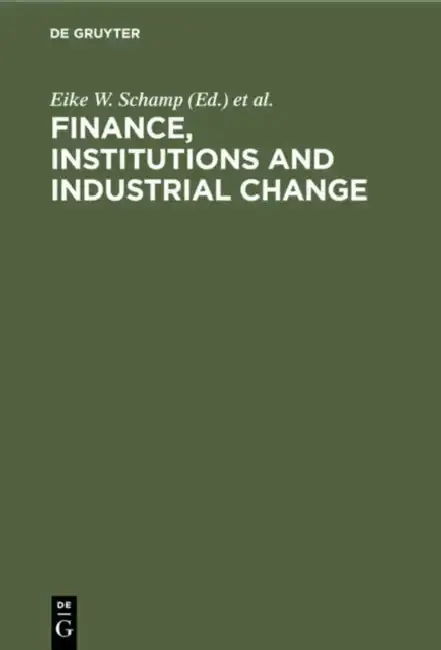 Cover of Finance, Institutions and Industrial Change