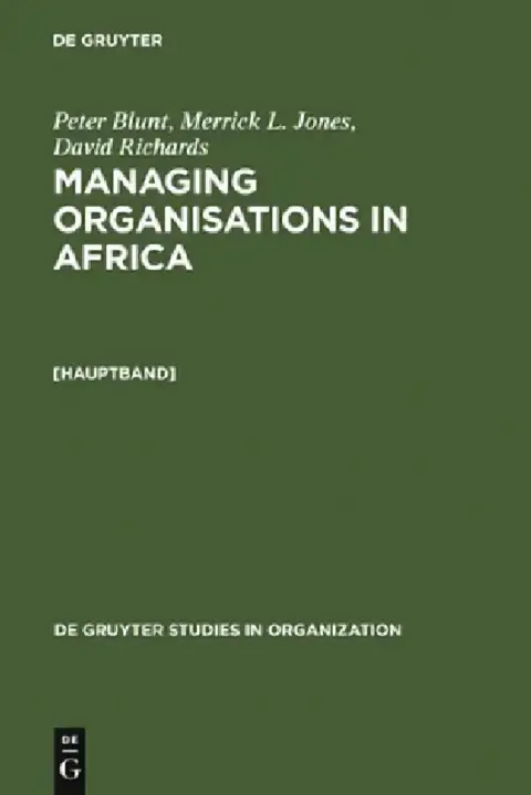 Cover of Managing Organisations in Africa