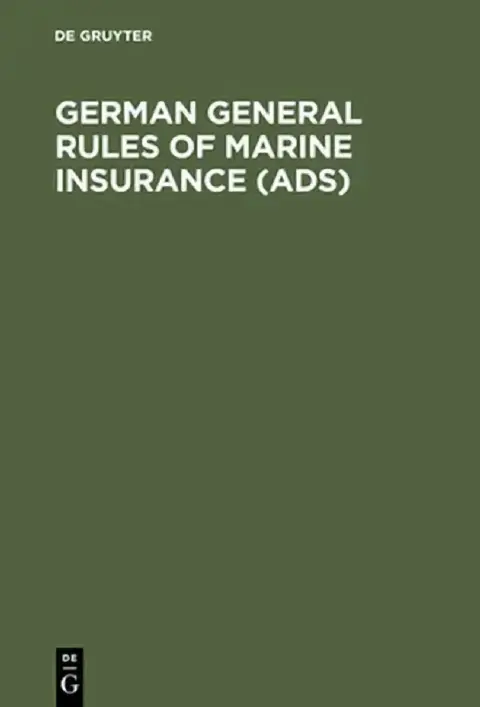 Cover of German General Rules of Marine Insurance (Ads)